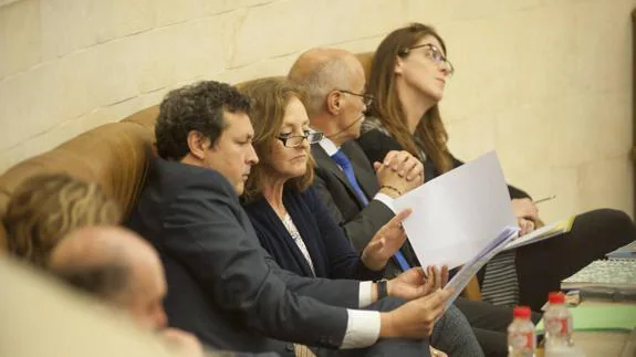 Los diputados del PP, Íñigo Fernández, Mercedes Toribio, Santiago Recio y Ruth Beitia.