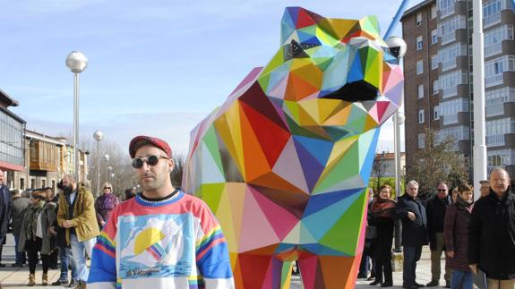 El nuevo 'Oso de Okuda, junto al Ebro.