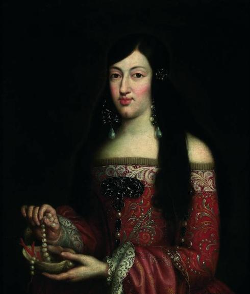 Reina María Luisa de Orleans. Retrato realizado por Juan Carreño Miranda.