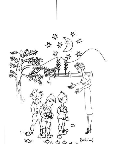 Una veintena de dibujos de Delibes componen la exposición que se puede contemplar en Molledo.