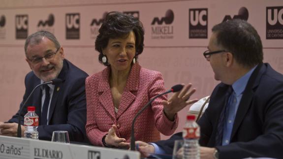 Ángel Pazos, Ana Botín e Iñigo Noriega. 