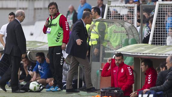 Viadero, indignado tras su expulsión del pasado domingo.