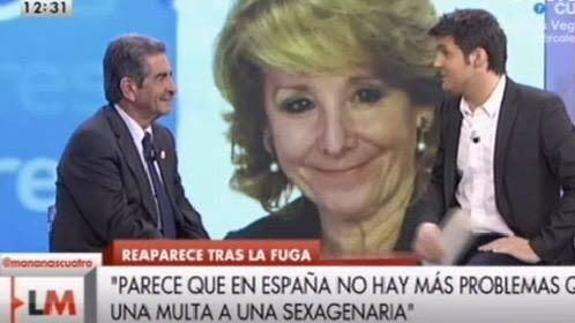 El presidente de Cantabria, Miguel Ángel Revilla, participando en el programa de televisión 'Las mañanas de Cuatro' con Jesús Cintora la semana pasada.