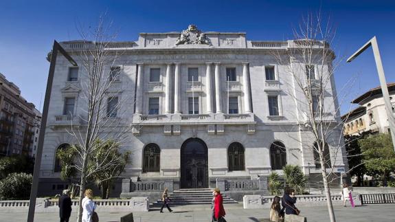 Vista del Banco de España, en Santander 