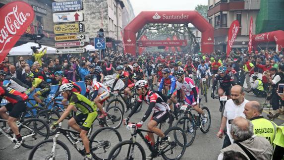 Salida de la prueba de BTT el pasado año.