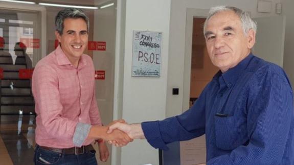 Pablo Zuloaga, tras presentar oficialmente este lunes su candidatura a la Secretaría General del PSOE de Cantabria.