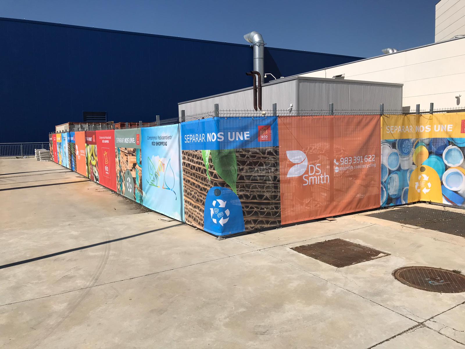 Exterior de RÍO Shopping donde se seleccionan los residuos sólidos. 