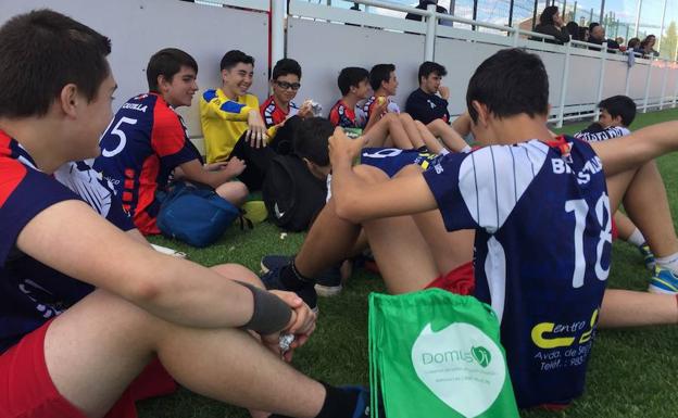 Descanso de uno de los equipos participantes. 