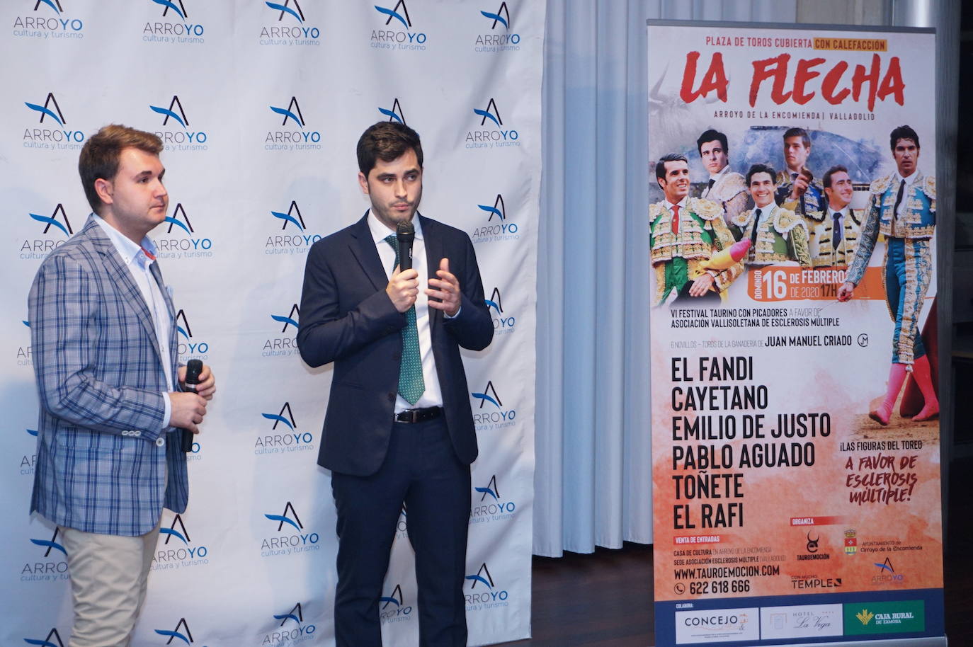 Acto de presentación del brillante, completo y rematado cartel del VI Festival Taurino de La Flecha, en Arroyo de la Encomienda. 