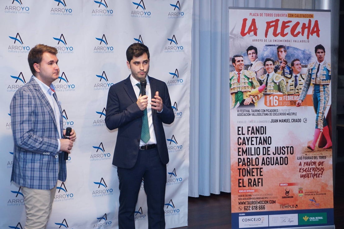 Acto de presentación del brillante, completo y rematado cartel del VI Festival Taurino de La Flecha, en Arroyo de la Encomienda. 