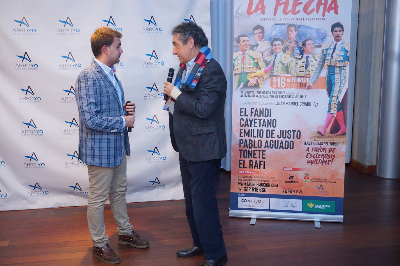 Acto de presentación del brillante, completo y rematado cartel del VI Festival Taurino de La Flecha, en Arroyo de la Encomienda. 