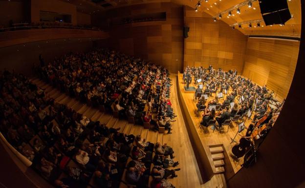 Actuación de la Banda Sinfónica de Arroyo en la sala de cámara del Auditorio Miguel Delibes de Valladolid. 