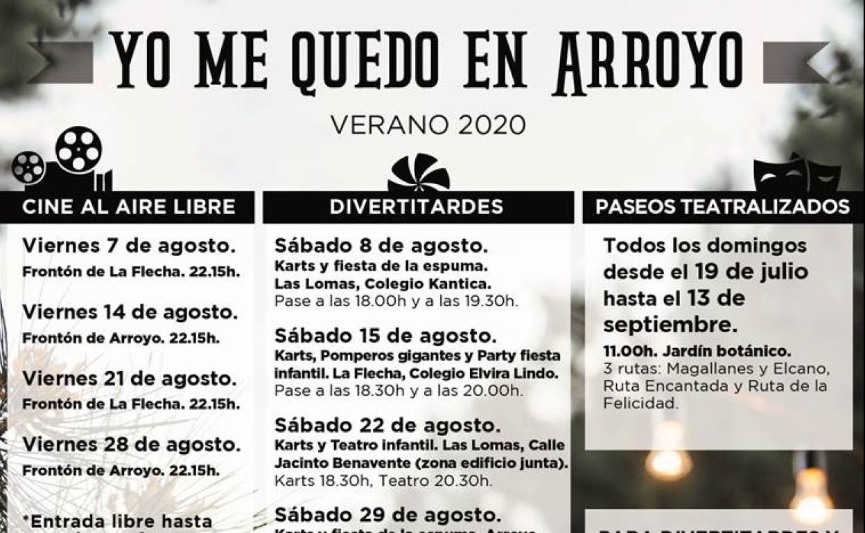 Amplia programación para el #yomequedoenarroyo. 