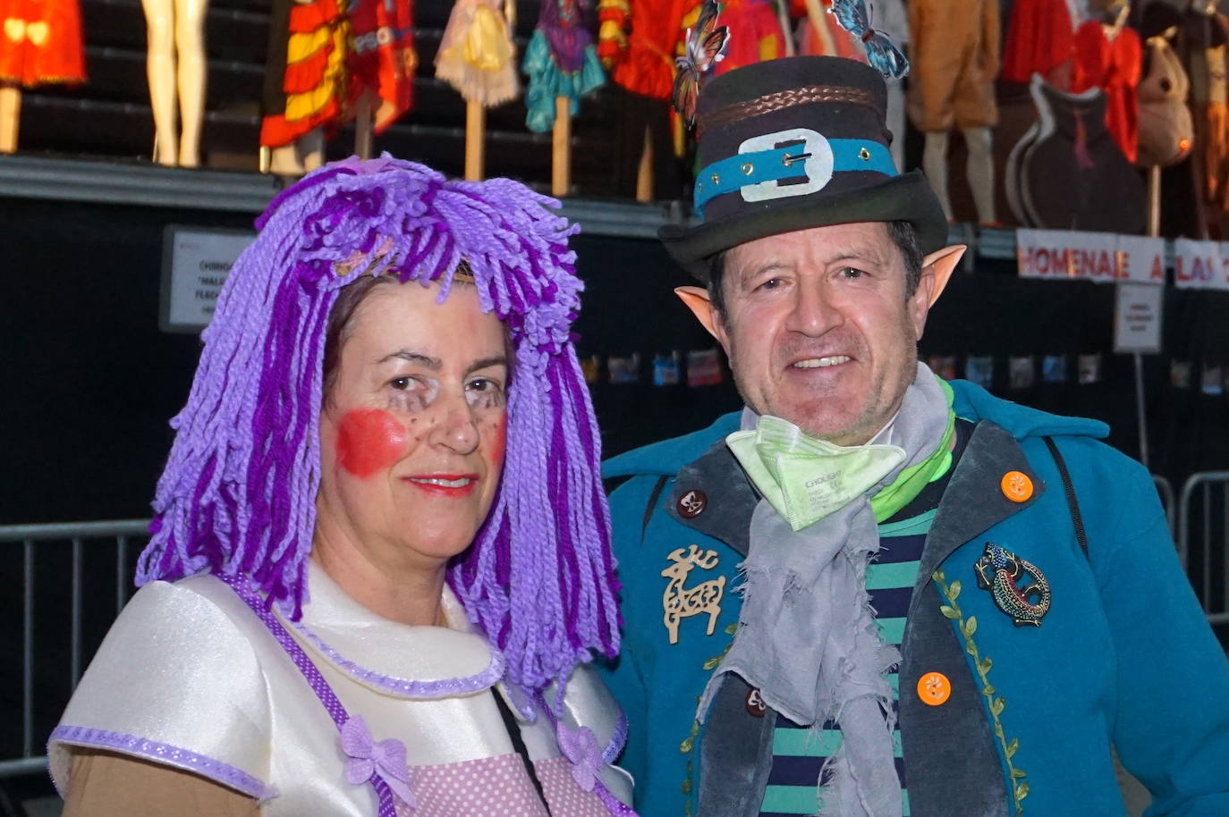 Superhéroes en el concurso de disfraces del carnaval de Arroyo. 