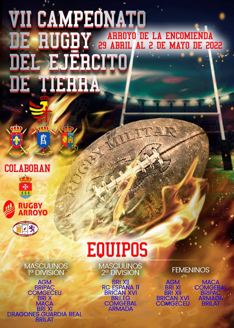 Imagen - Cartel del Campeonato Nacional de Rugby del Ejército de Tierra