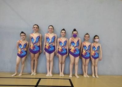 Imagen secundaria 1 - Gimnastas de Arroyo en el Campeonato Provincial celebrado en La Cistérniga 