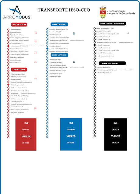 Imagen - Cartel informativo servicio Bus-Arroyo