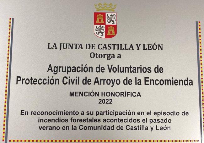 Mención honorífica para los voluntarios arroyanos