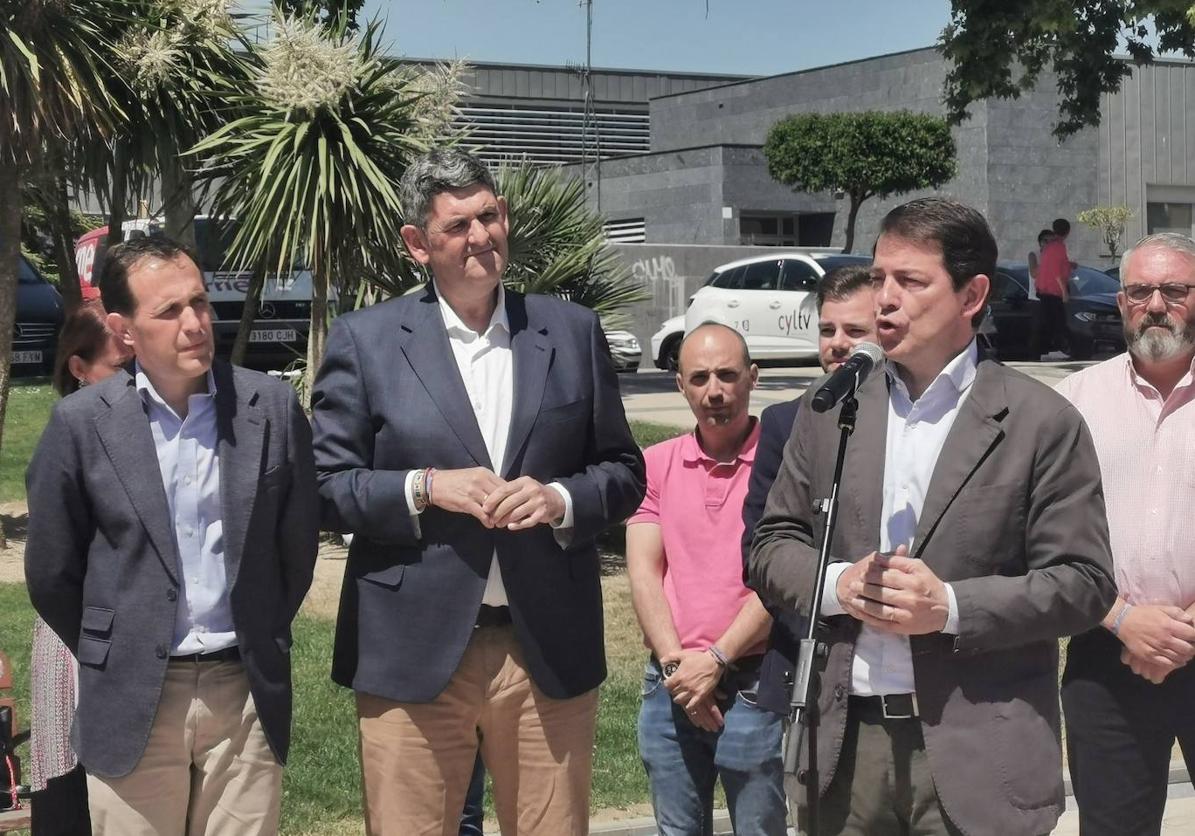 Conrado Íscar, Jota de la Fuente y Alfonso Fernández Mañueco en Arroyo