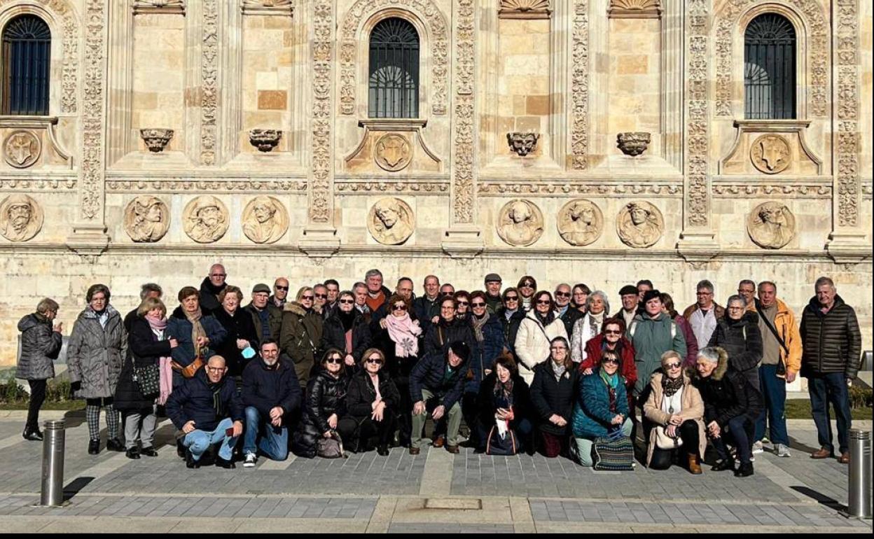 Los mayores arroyanos durante su visita a León 