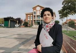 Beatriz Fraile en la Plaza de España de Arroyo de la Encomienda