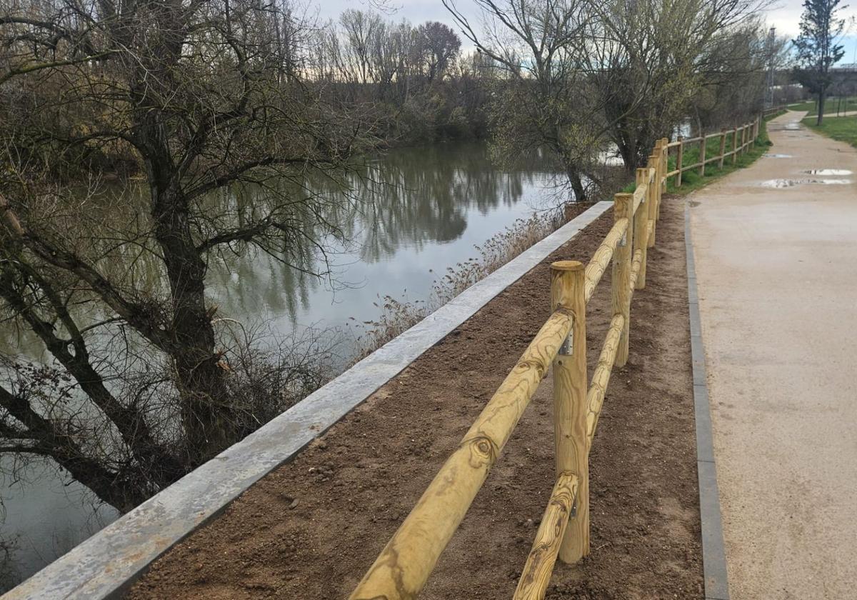 Obra concluida en las márgenes del Pisuerga en Arroyo de la Encomienda