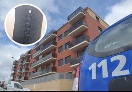 Vehículo de la policía local de Arroyo de la Encomienda y arriba la cartera encontrada