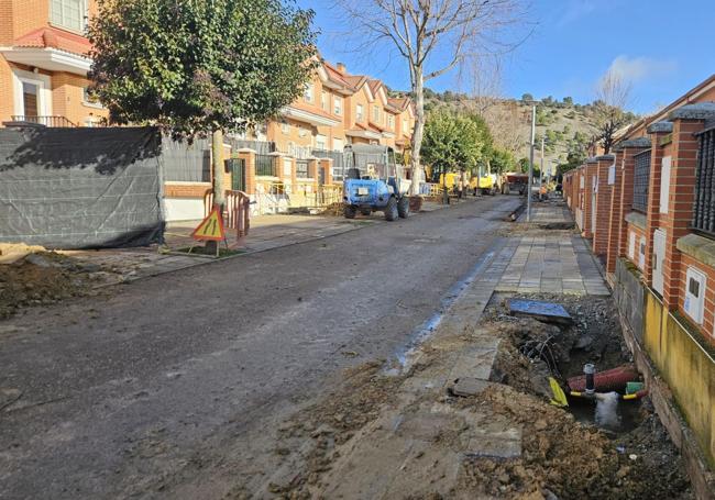 Inicio de las obras en la calle Barco del Lobo de Sotoverde