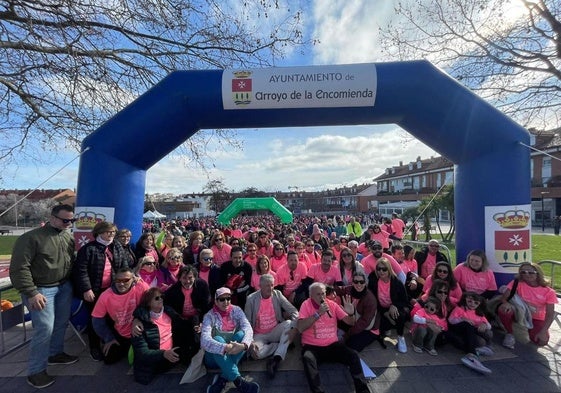 Organizadores y corporación en la línea de salida de la Marcha