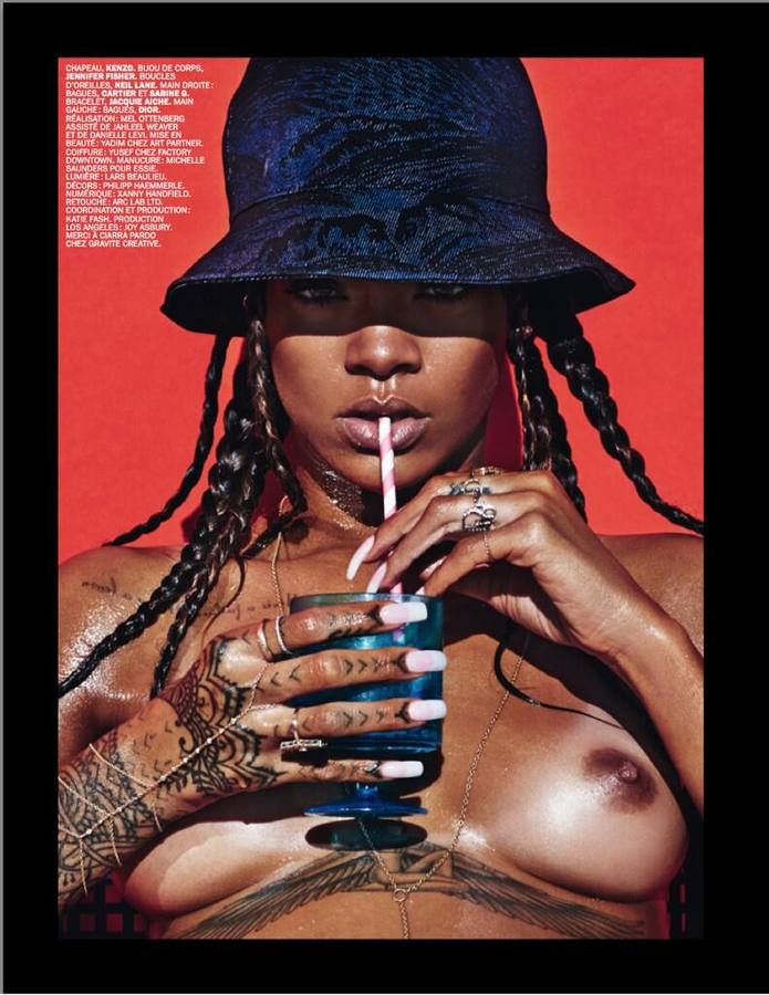 Las fotos censuradas de Rihanna