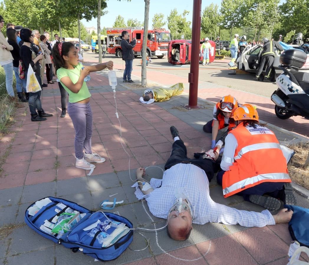 Simulacro de accidente en Villa del Prado