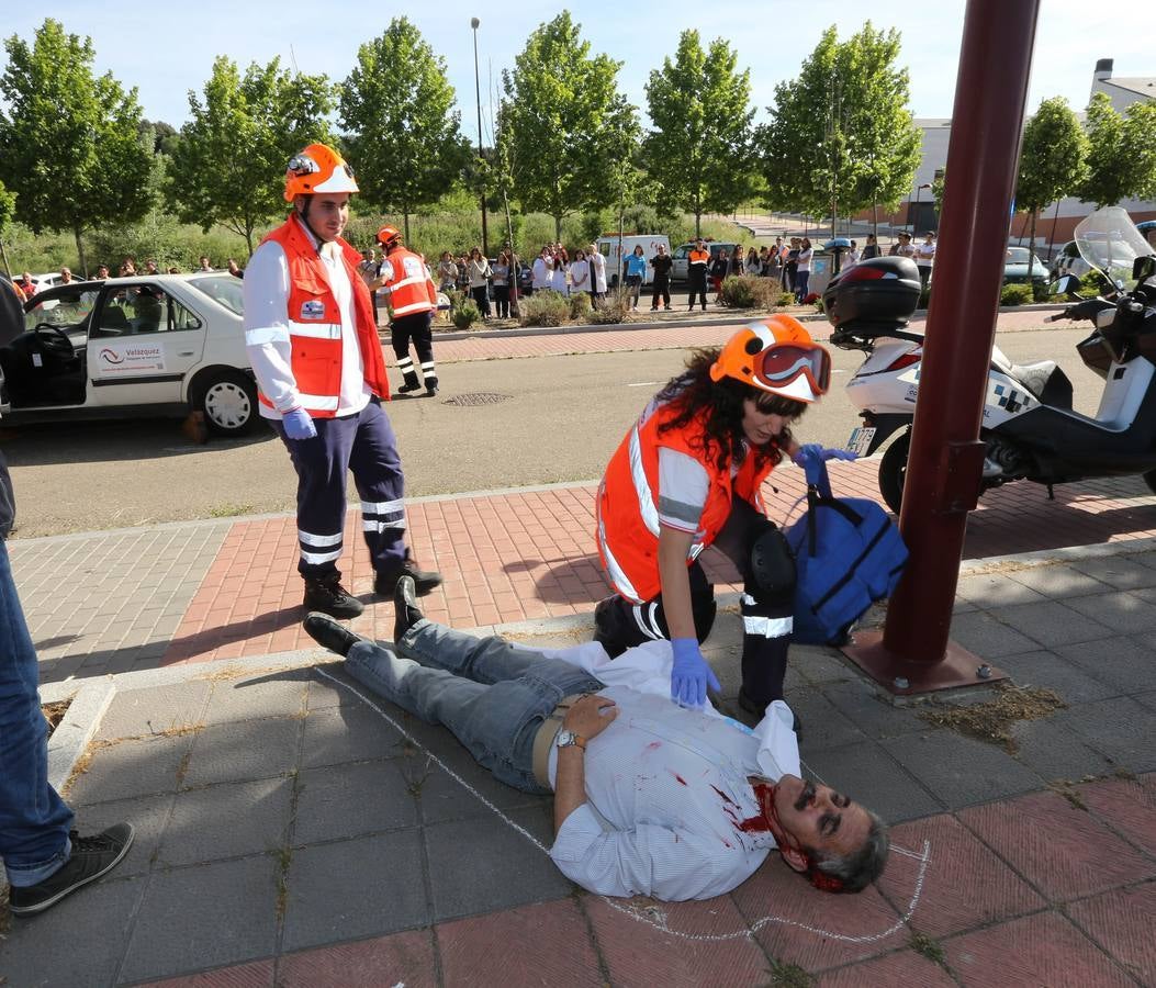 Simulacro de accidente en Villa del Prado