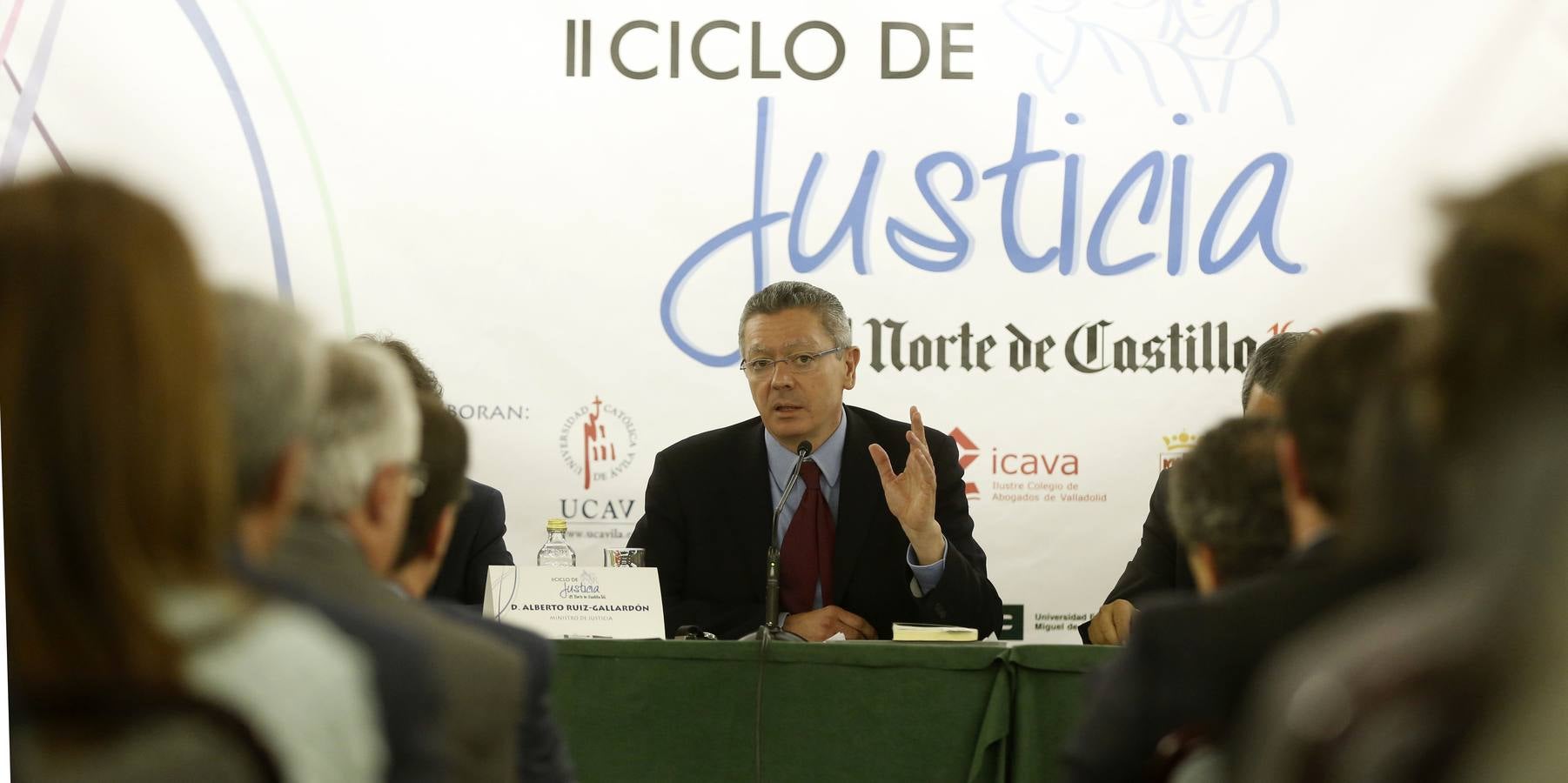 Clausura del II Ciclo de la Justicia en Ávila con Alberto Ruiz-Gallardón