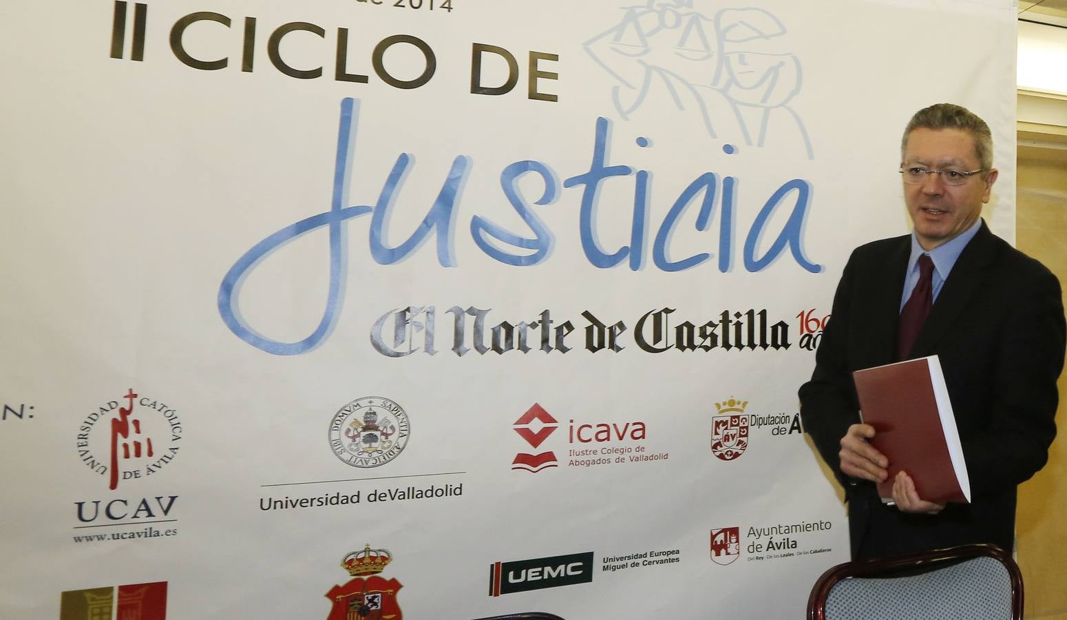 Clausura del II Ciclo de la Justicia en Ávila con Alberto Ruiz-Gallardón