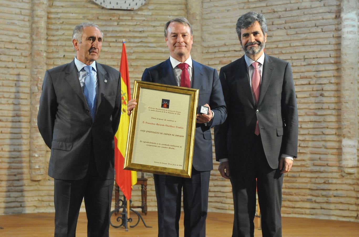 Francisco Gerardo Martínez Tristán, Hijo Predilecto de Cuenca de Campos