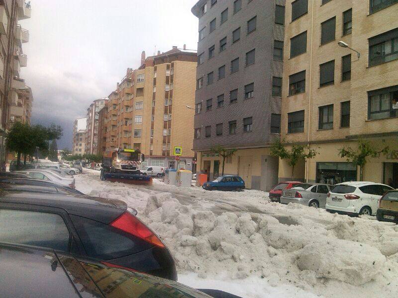 Granizada en Almazán (Soria)