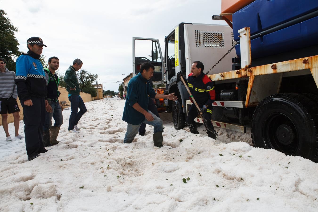 Granizada en Almazán (Soria)