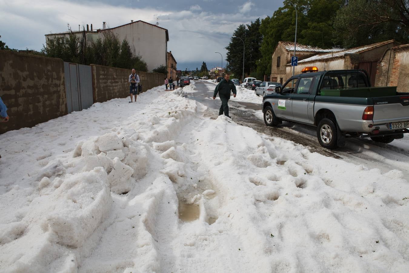 Granizada en Almazán (Soria)