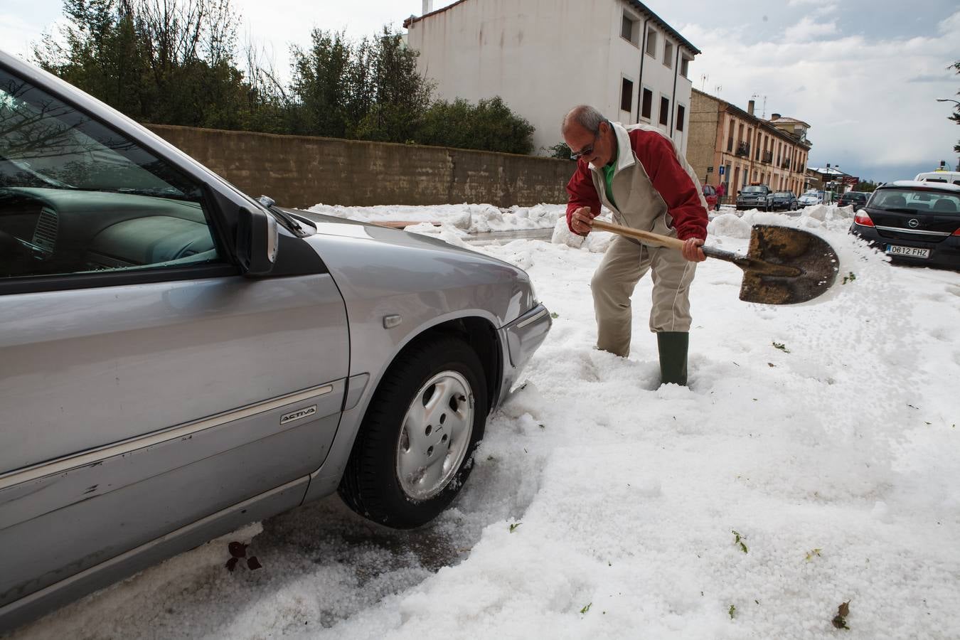 Granizada en Almazán (Soria)