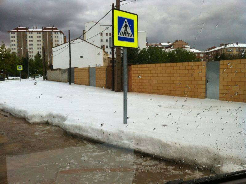 Granizada en Almazán (Soria)