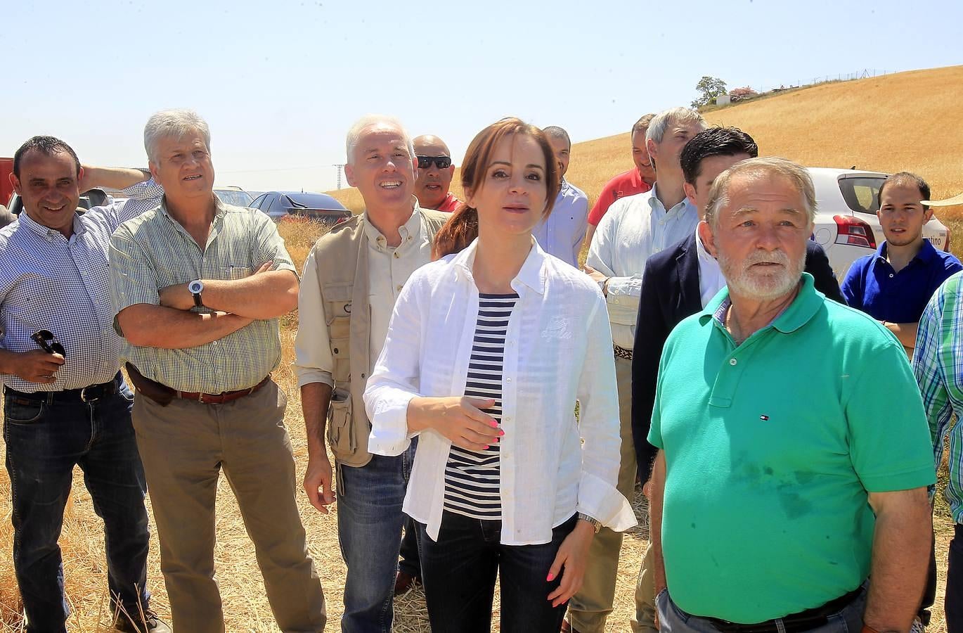 Silvia Clemente presenta los datos de estimación de la cosecha de cereales en Villamuriel de Cerrato (Palencia)