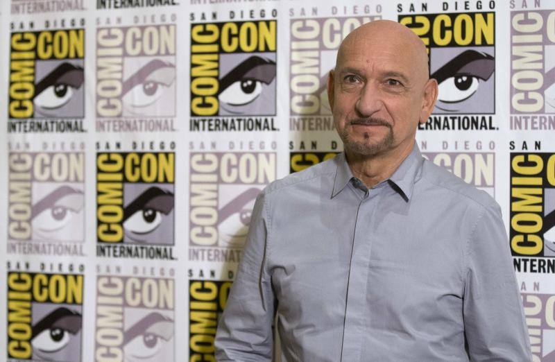 El actor Ben Kingsley antes de la rueda de prensa de 'The Boxtrolls'