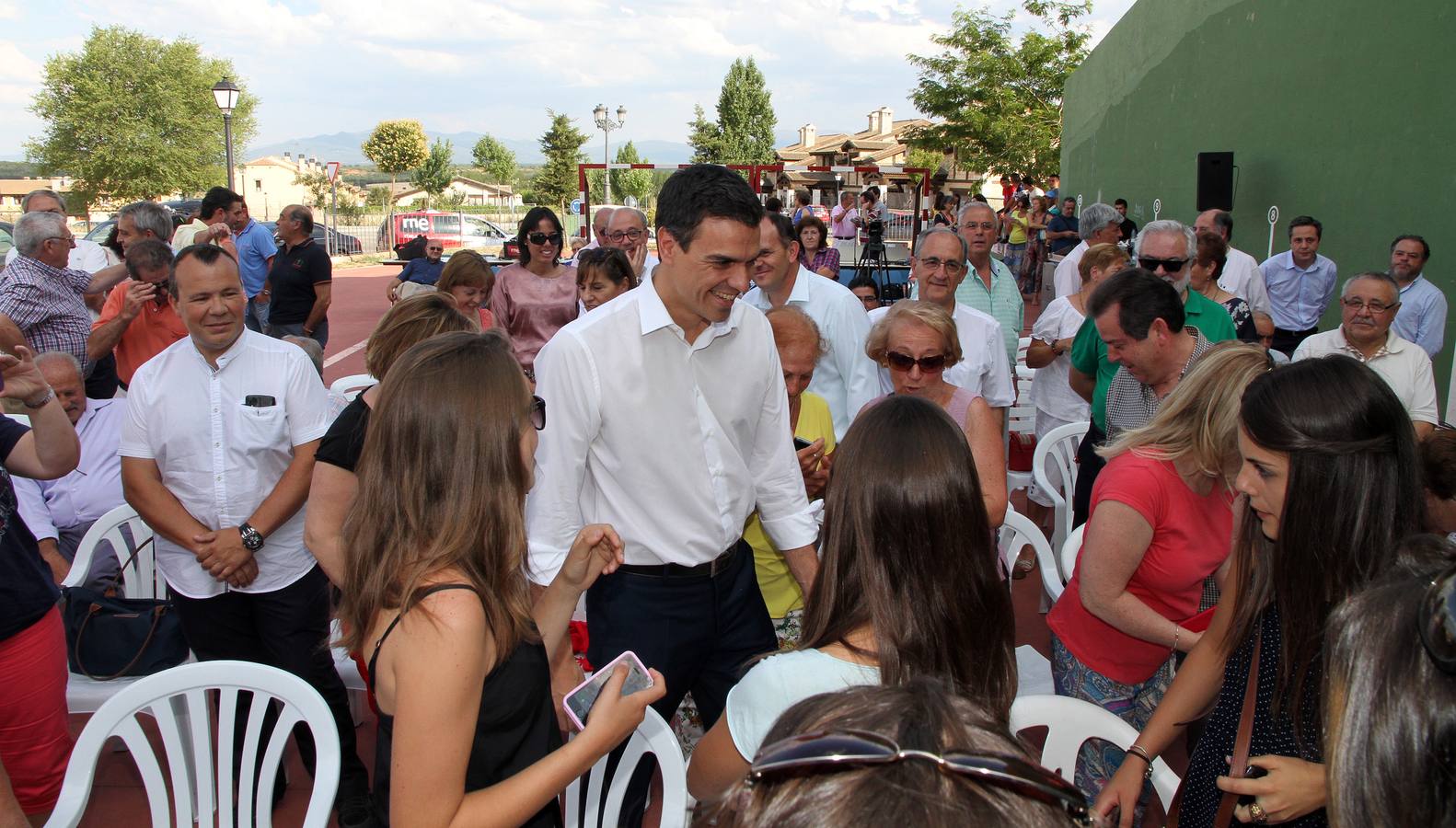 El secretario general del PSOE Pedro Sánchez, en Grajera (Segovia)