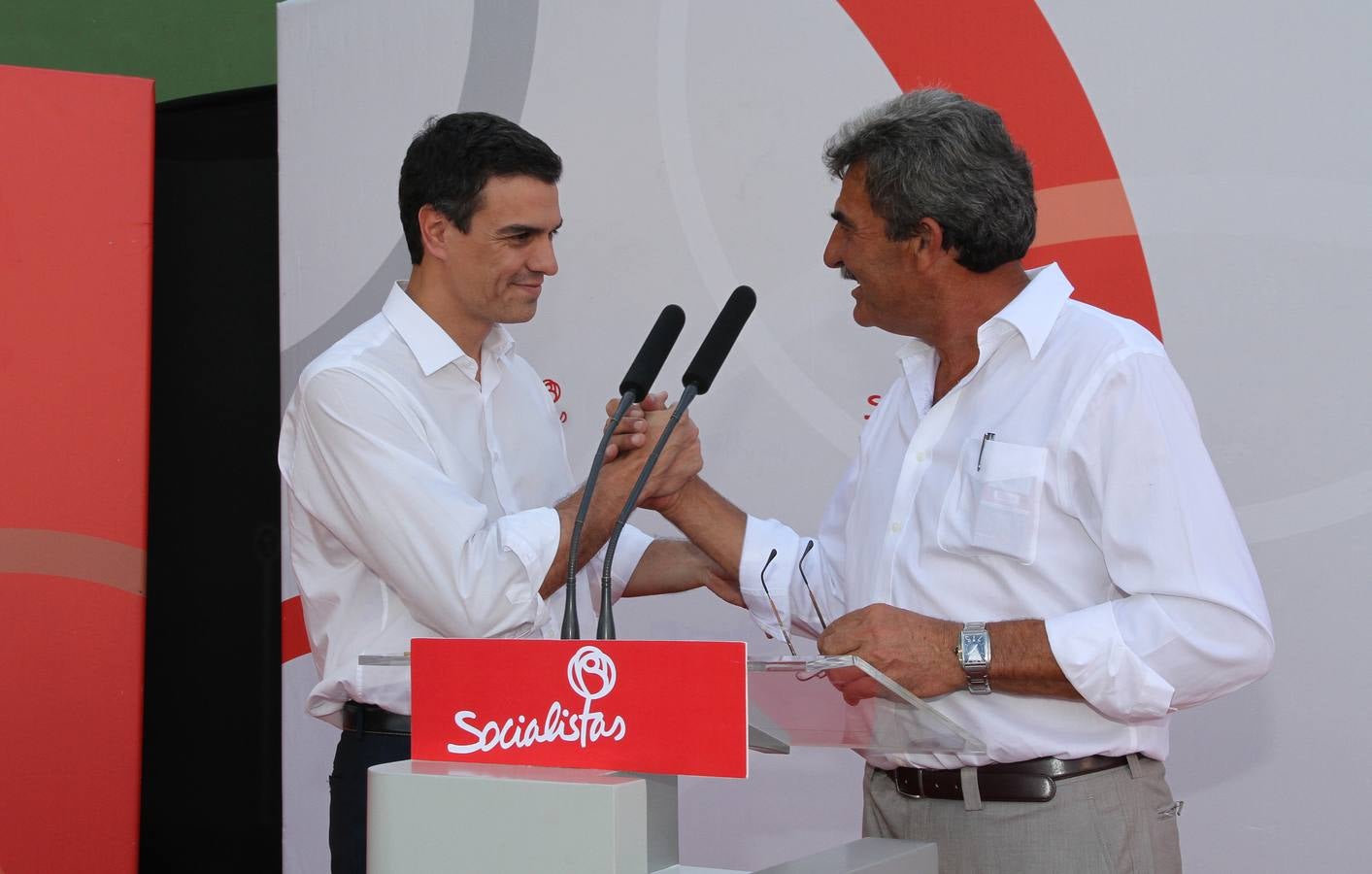 El secretario general del PSOE Pedro Sánchez, en Grajera (Segovia)