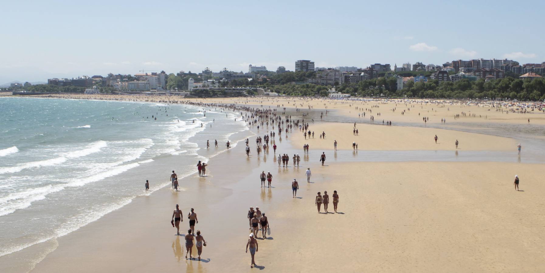 Playa de El Sardinero, en Santander.