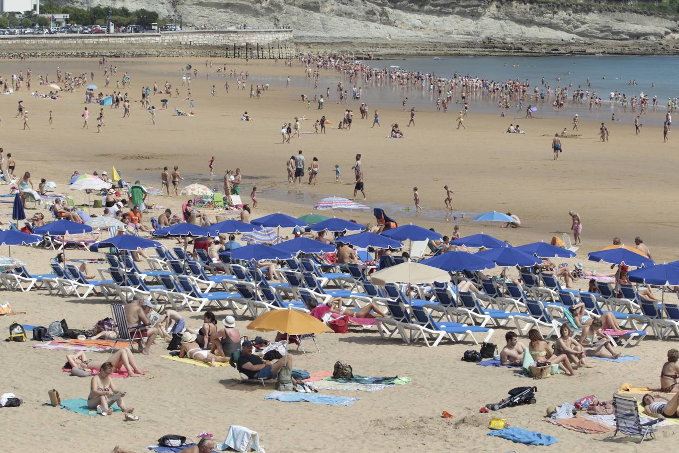 Playa de El Sardinero, en Santander.