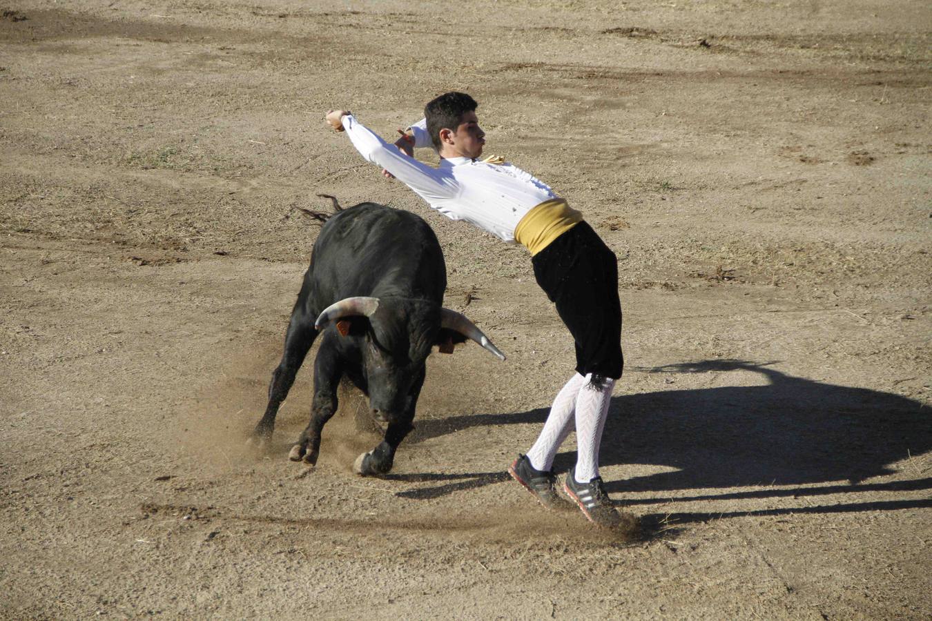 Exhibición de cortes, quiebros y saltos en Campaspero