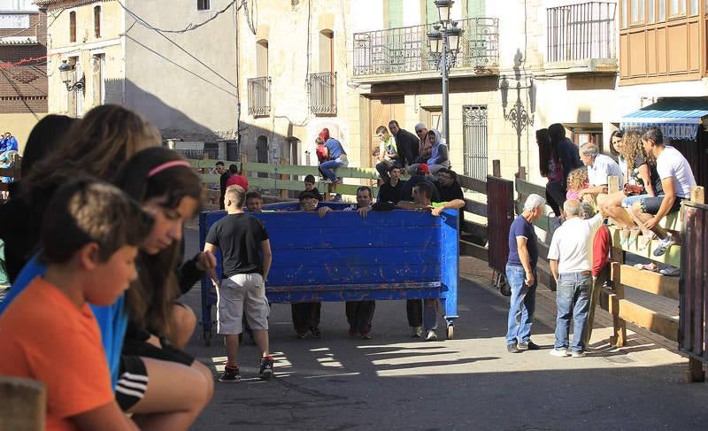 Encierro del sábado por la mañana en Torquemada (Palencia)