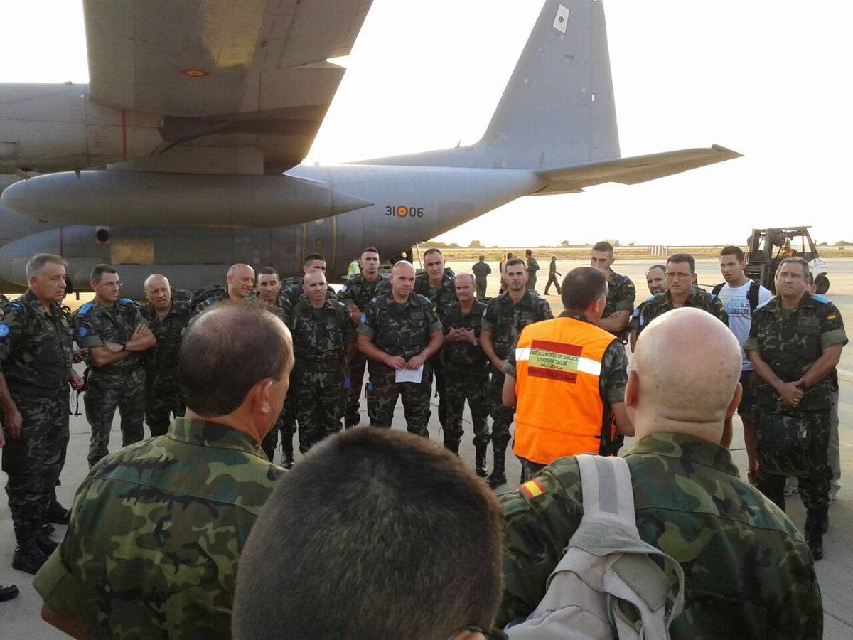 Militares españoles parten desde Torrejón de Ardoz hacia el Líbano