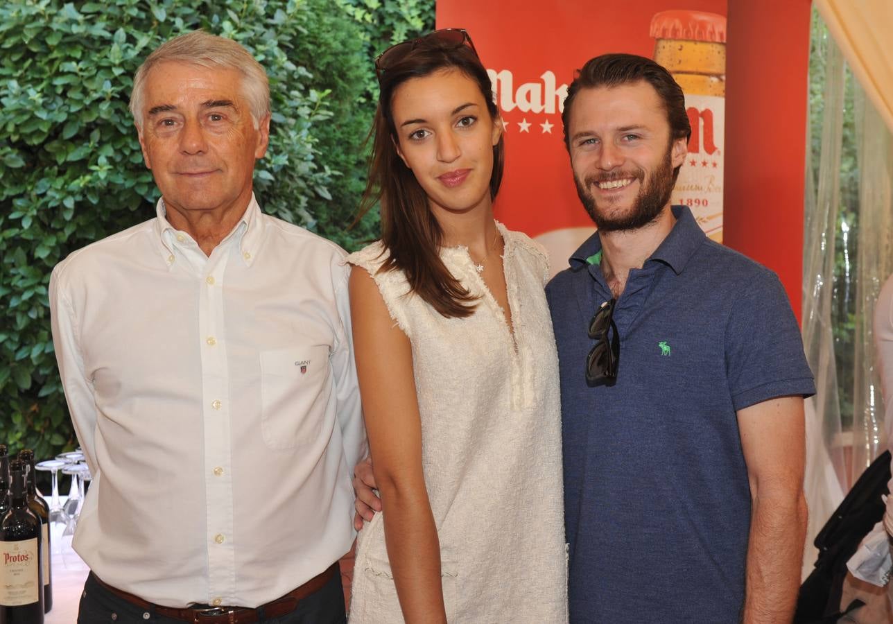 El empresario Francisco Heras, Lara Martín y Jason Heras.